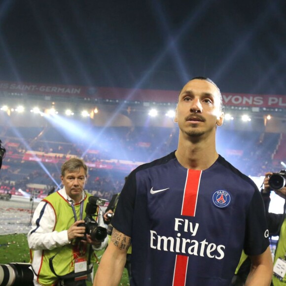 Zlatan Ibrahimovic disputé son dernier match sous le maillot du Paris Saint-Germain lors de PSG - Nantes le 14 mai 2016 au Parc des Princes.