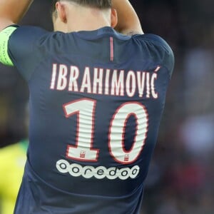 Zlatan Ibrahimovic disputé son dernier match sous le maillot du Paris Saint-Germain lors de PSG - Nantes le 14 mai 2016 au Parc des Princes.