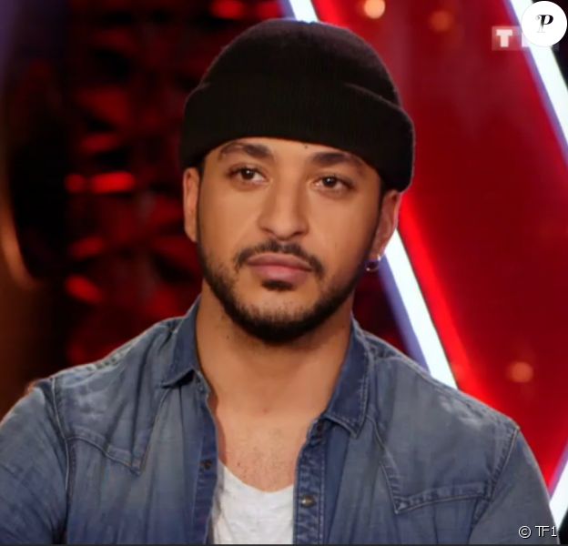 Slimane lors de la finale de "The Voice 5", sur TF1, le samedi 14 mai 2016