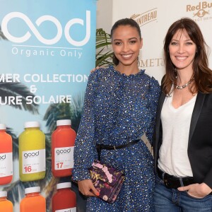 Exclusif - Maréva Galanter et Flora Coquerel posent sur la Plage du Nikki Beach pour présenter les jus de fruits "Good" durant le 69 ème Festival International du film de Cannes le 13 mai 2016. © Gian Gorassini / Bestimage