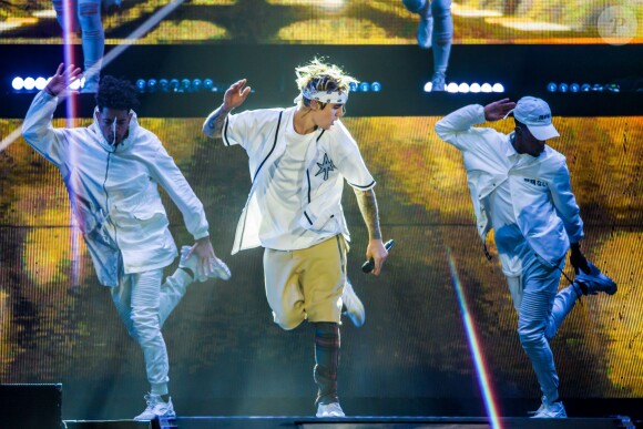 Justin Bieber en concert à Auburn Hills dans le cadre de sa tournée mondiale "The Purpose World Tour", le 26 avril 2016. © Marc Nader/Zuma Press/Bestimage26/04/2016 - Auburn Hills
