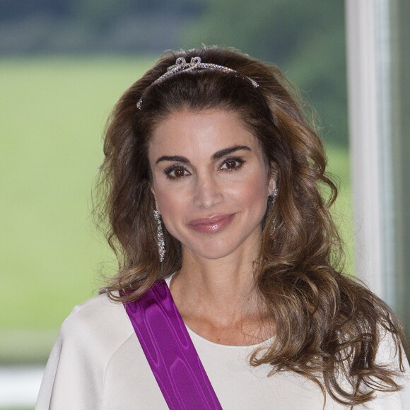 Le roi Philippe et la reine Mathilde de Belgique donnaient un banquet d'Etat en l'honneur du roi Abdullah II et de la reine Rania (photo) de Jordanie au château de Laeken le 18 mai 2016 à l'occasion de leur visite officielle.