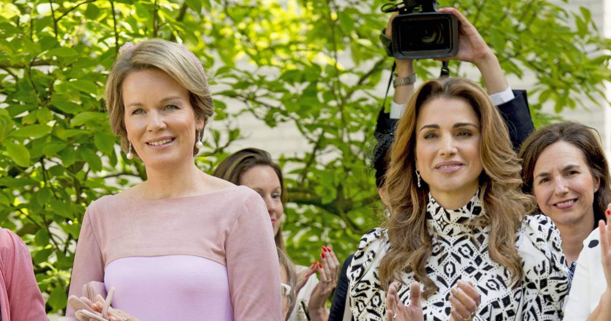 La reine Mathilde de Belgique et la reine Rania de Jordanie en visite à