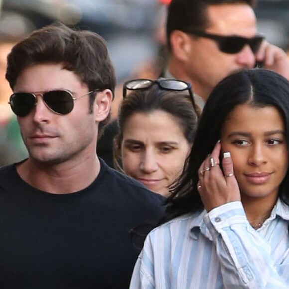 Zac Efron et sa petite-amie Sami Miro - Arrivée des people dans les studios de l'émission "Jimmy Kimmel Live!" à Hollywood, le 21 janvier 2016.