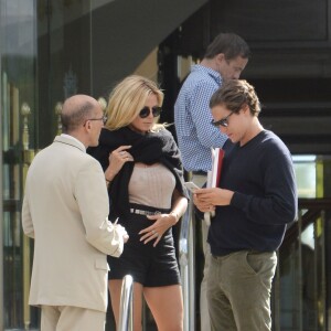 Heidi Klum et son compagnon Vito Schnabel arrivent à l'hôtel du Cap-Eden-Roc à l'occasion du 69ème Festival International du Film de Cannes le 18 mai 2016