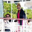 Heidi Klum et son compagnon Vito Schnabel se relaxent dans un l'hôtel du cap Eden roc à l'occasion du 69ème Festival International du Film de Cannes le 15 mai 2016.