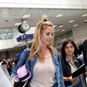 Heidi Klum à l'aéroport de Nice pour se rendre au 69 ème Festival International du Film de Cannes le 13 mai 2016