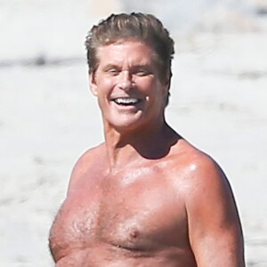 David Hasselhoff sur le tournage de "Baywatch" à Savannah en Georgie, le 22 mars 2016