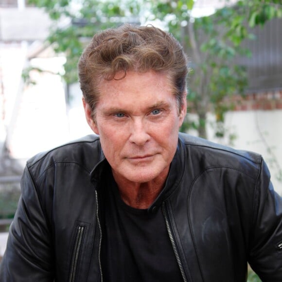 David Hasselhoff, en conférence de presse pour son reality show "Hoff the Record". Le 18 mars 2016