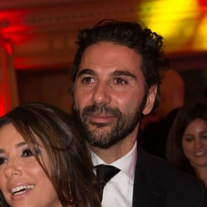 Exclusif - Eva Longoria et son compagnon Jose Antonio Baston - Dîner du Global Gift Gala au profit de L'Unicef France Frimousses de Créateurs, de The Global Gift Foundation et The Eva Longoria Foundation, organisé au Four Seasons Hôtel George V à Paris, le 25 mai 2015.