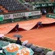La pluie a contrarié la première journée de Roland-Garros 2016 © Dominique Jacovides/Bestimage