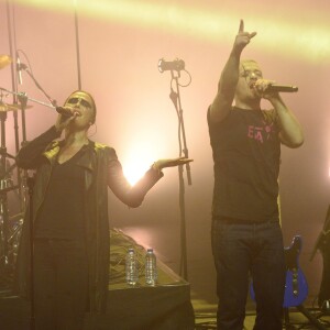 Sandrine Quétier et Grégoire - Sandrine Quétier et son groupe The Jokers en concert à l'Olympia à Paris au profit de l'association Ela. Le 22 mai 2016 © Coadic Guirec / Bestimage