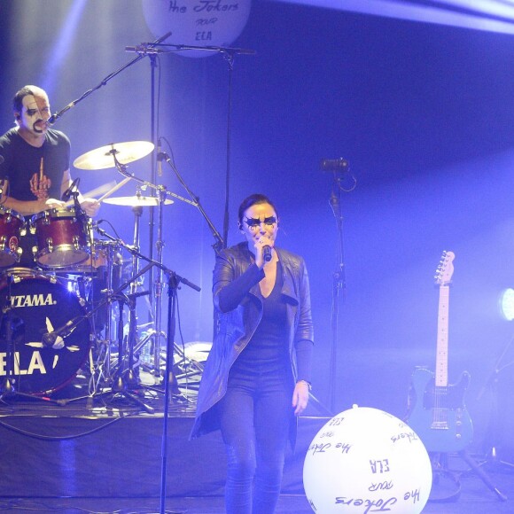 Sandrine Quétier et son groupe The Jokers en concert à l'Olympia à Paris au profit de l'association Ela. Le 22 mai 2016 © Coadic Guirec / Bestimage