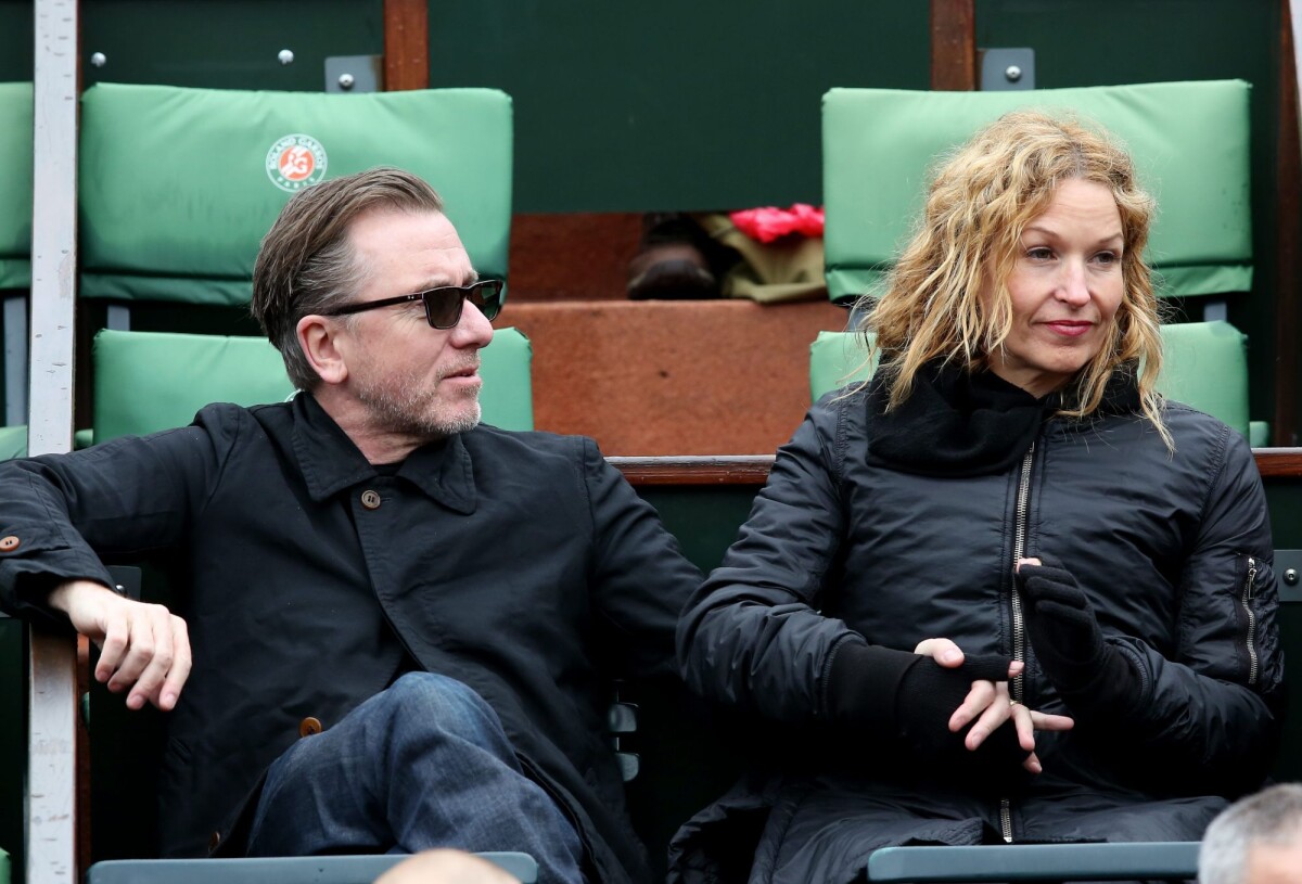 Photo : Tim Roth et sa femme Nikki dans les tribunes des Internationaux ...