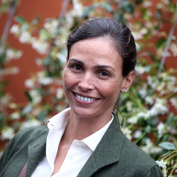 Inès Sastre pose au village des Internationaux de France de tennis de Roland-Garros à Paris le 23 mai 2016. © Dominique Jacovides/Bestimage