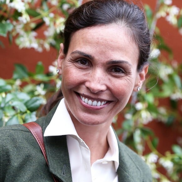 Inès Sastre pose au village des Internationaux de France de tennis de Roland-Garros à Paris le 23 mai 2016. © Dominique Jacovides/Bestimage