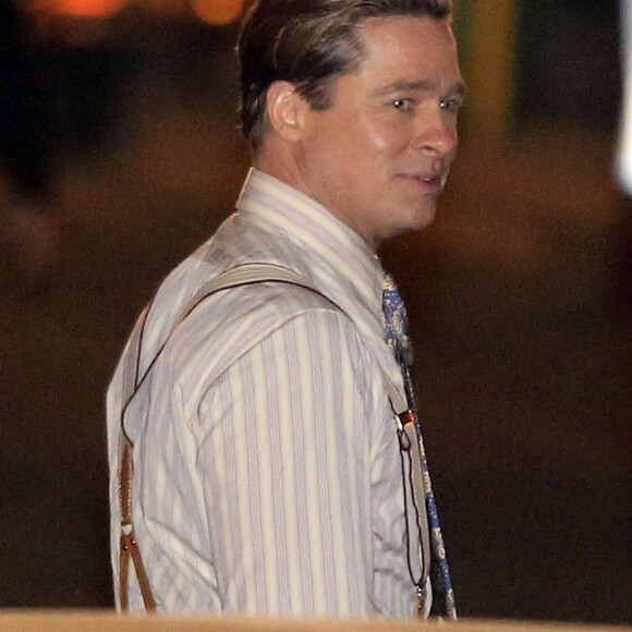 Brad Pitt - Tournage du film "Allied" à Las Palmas en Espagne. Le 22 mai 2016