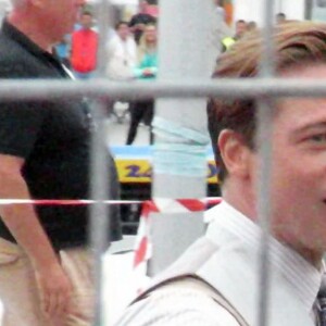 Brad Pitt - Tournage du film "Allied" à Las Palmas en Espagne. Le 21 mai 2016