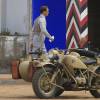 Brad Pitt (qui donne la réplique dans le film à Marion Cotillard) sur le tournage de "Allied" à Las Palmas, Espagne, le 21 mai 2016.