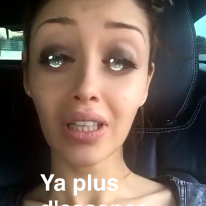 Nabilla Benattia en larmes sur Snapchat à cause de la pénurie d'essence
