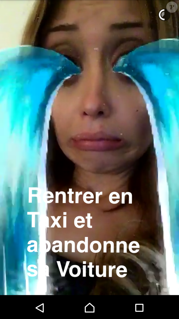 Nabilla Benattia en larmes sur Snapchat