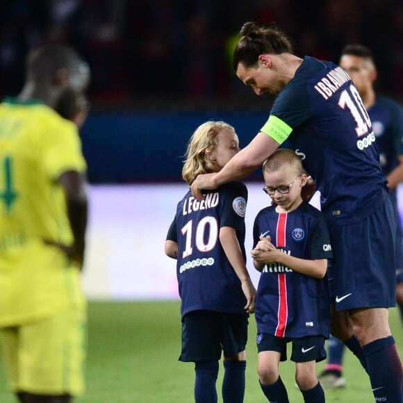 Zlatan Ibrahimovic lors de son dernier match au Parc des Princes avec le PSG, le 14 mai 2016