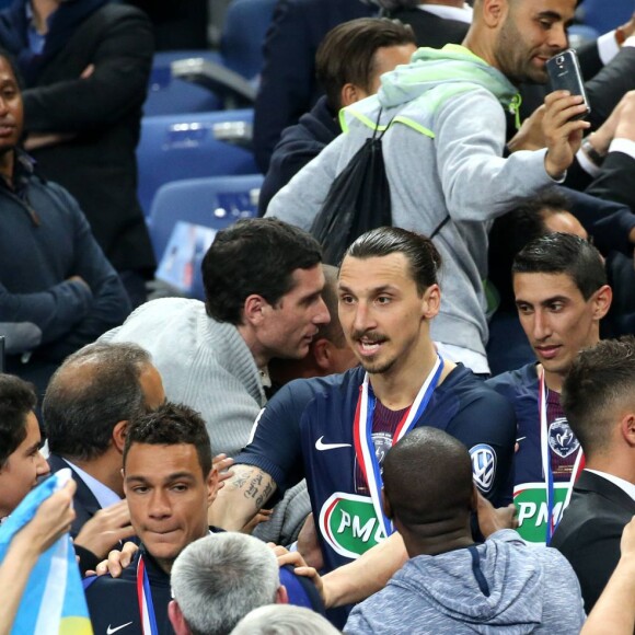 Zlatan Ibrahimovic lors de son dernier match au Parc des Princes avec le PSG, le 14 mai 2016