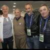 Exclusif - Didier Deschamps, Claude Brasseur, Antoine Duléry, Fabien Onteniente - Les 29 joueurs de l'équipe de France de football retenus pour disputer l'Euro assistent à la projection privée du film "Camping 3" en présence d'une partie de l'équipe du film au Centre National Technique de Clairefontaine le 26 mai 2016. © Alain Guizard / Bestimage