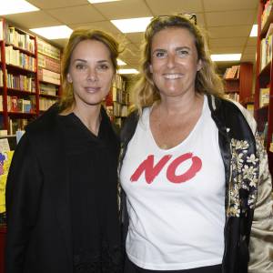 Mélissa Theuriau et Lisa Azuelos - Signature de l'ouvrage collectif "Ensemble contre la gynophobie" à la librairie "L'Ecume des Pages" à Paris, le 26 mai 2016. © Guirec Coadic/Bestimage