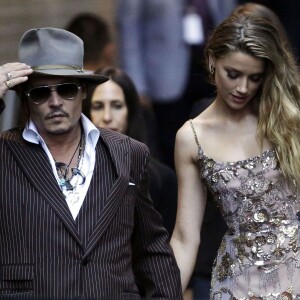 Johnny Depp et Amber Heard - Célébrités au festival international du film de Toronto (TIFF) le 12 septembre 2015