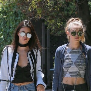 Kendall Jenner et Gigi Hadid  à West Hollywood, Los Angeles, le 2 juin 2016.