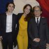 Anouchka Delon et son compagnon Julien Dereims avec Kenzo Takada - Cérémonie de remise des insignes de Chevalier de la Légion d'Honneur à Kenzo Takada par Laurent Fabius (président du Conseil constitutionnel) au Conseil constitutionnel à Paris, le 2 juin 2016. © Coadic Guirec/Bestimage