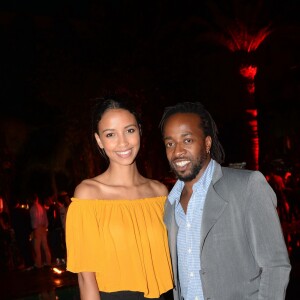 Exclusif - Sidney Govou et Flora Coquerel au cocktail "Aftershow" dans le cadre du festival Marrakech du Rire 2016. Marrakech, le 3 juin 2016. © Bellack Rachid/Bestimage