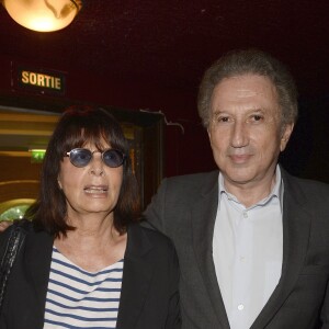 Semi-exclusif - Françoise Coquet et Michel Drucker au Théâtre du Châtelet à Paris le 6 juin 2016, à l'occasion du dernier concert de la tournée de Patrick Bruel hommage à Barbara, avec l'album Très souvent, je pense à vous. © Coadic Guirec / Bestimage