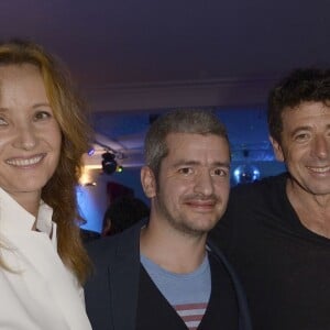 Semi-exclusif - Eléonore de Galard et son mari le chanteur Grégoire, Patrick Bruel et M. Pokora au Théâtre du Châtelet à Paris le 6 juin 2016, à l'occasion du dernier concert de la tournée de Patrick Bruel hommage à Barbara, avec l'album Très souvent, je pense à vous. © Coadic Guirec / Bestimage