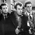 Bill Murray, Dan Aykroyd, Harold Ramis sur le tournage de Ghostbusters (SOS Fantômes) en 1984