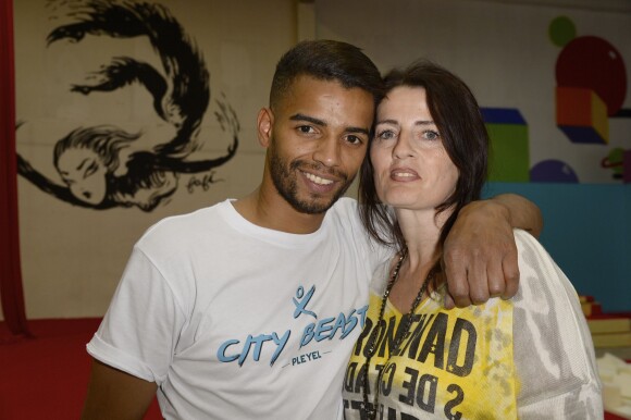 Exclusif - Brahim Zaibat et sa maman, Patricia Vidal - Inauguration du nouveau complexe de sports et de danse "Pleyel City Beast" à Saint Ouen le 7 juin 2016. Le Pleyel City Beast situé au 14 rue Nicolau à Saint Ouen est un nouveau complex de dance et d'art du déplacement permettant de regrouper sur un même site des activités aussi diverses, avec pour seul point commun : le plaisir. © Coadic Guirec/Bestimage