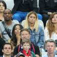 Mamadou Sakho et sa femme Majda, Mélanie (Les Anges 8) lors du match d'ouverture de l'Euro 2016, France-Roumanie au Stade de France, le 10 juin 2016. © Cyril Moreau/Bestimage