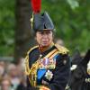 La princesse Anne lors de la parade Trooping the Colour sur le Mall, le 11 juin 2016 à Londres, en l'honneur du 90e anniversaire de la souveraine.