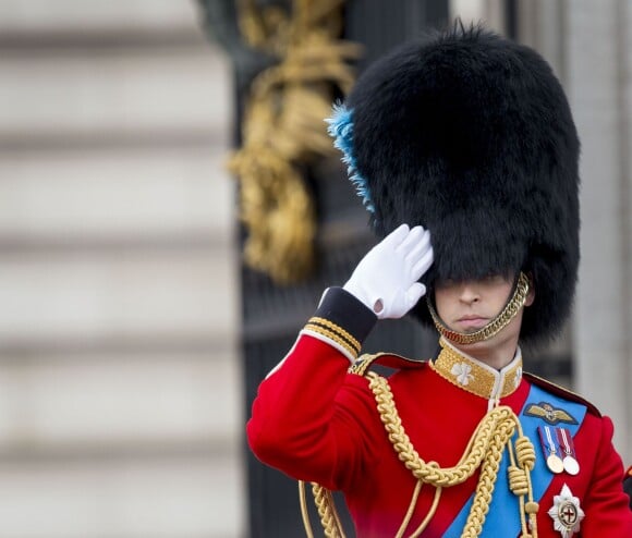 Le prince William - La famille royale d'Angleterre arrive au palais de Buckingham pour assister à la parade "Trooping The Colour" à Londres, à l'occasion du 90ème anniversaire de la reine. Le 11 juin 2016  11 June 2016. Trooping The Colour outside Buckingham Palace, London.11/06/2016 - Londres