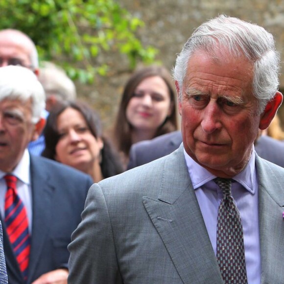 Le prince Charles et Camilla Parker Bowles, duchesse de Cornouailles, participent à un déjeuner à Brimpsfield avec les habitants à l'occasion du 90ème anniversaire de la reine le 12 juin 2016
