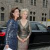 La princesse Caroline de Hanovre accueilliepar Angelika Diekmann le 14 juin 2016 à un dîner de gala au profit de l'AMADE et de la Fondation Roland Berger à la résidence de Munich, en Allemagne. Photo by Ursula Dueren/DPA/ABACAPRESS.COM