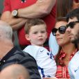 Coleen Rooney (femme de Wayne Rooney) et son fils Klay Rooney - Match Angleterre - Pays de Galles au Stade Bollaert à Lens, le 16 juin 2016. © Cyril Moreau/Bestimage