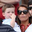 Coleen Rooney (femme de Wayne Rooney) et son fils Klay - Match Angleterre - Pays de Galles au Stade Bollaert à Lens, le 16 juin 2016. © Cyril Moreau/Bestimage