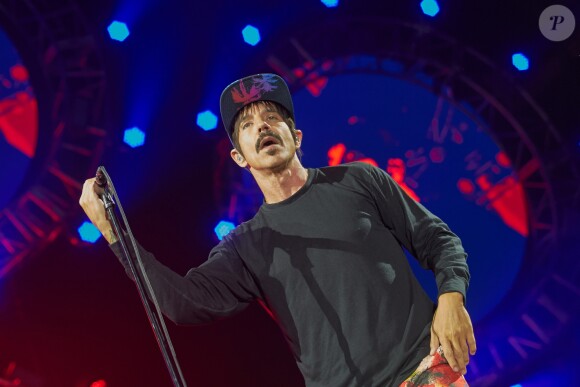 Anthony Kiedis et les Red Hot Chili Peppers en concert à Mendig, en Allemagne. Juin 2016.
