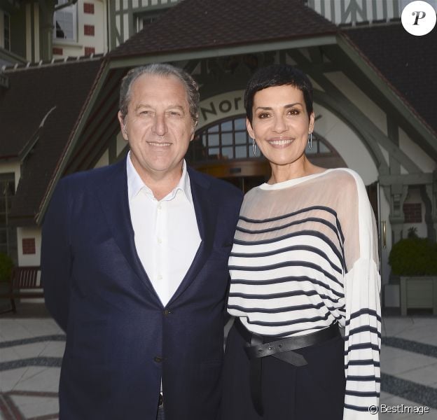 Cristina Cordula et son compagnon Frédéric Cassin - Inauguration de l'hôtel Barrière Le Normandy à Deauville, le 18 juin 2016. © Coadic Guirec/Bestimage