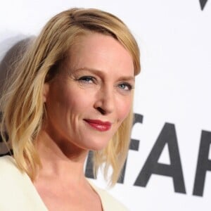 Uma Thurman - Photocall du Gala AmFar à New York le 10 février 2016.