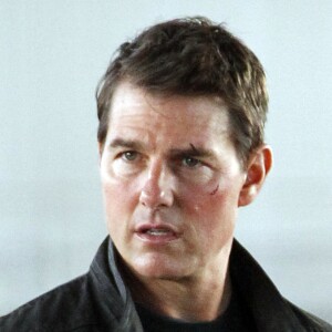 Tom Cruise tourne une scène du film "Jack Reacher 2", le à la Nouvelle-Orléans le 5 novembre 2015. © CPA / Bestimage