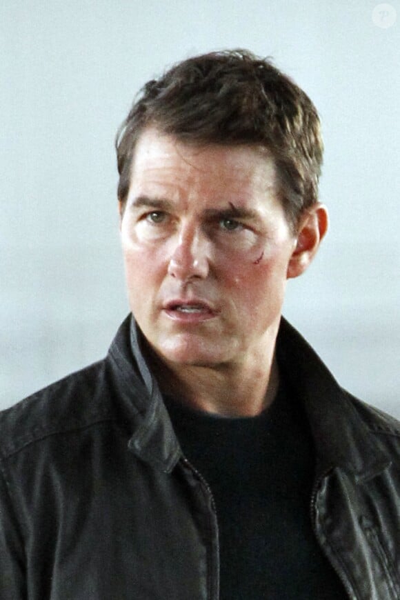 Tom Cruise tourne une scène du film "Jack Reacher 2", le à la Nouvelle-Orléans le 5 novembre 2015. © CPA / Bestimage