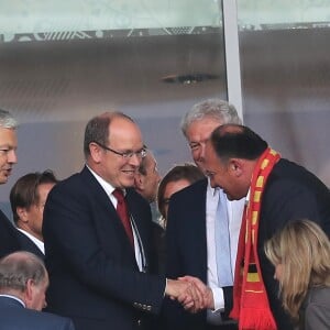 Le prince Albert II de Monaco lors du match Suède-Belgique pendant l'UEFA Euro 2006 au stade Allianz Riviera à Nice, France le 22 juin 2016. La Belgique gagne 1-0 et rejoint les huitièmes de finale. © Cyril Moreau/Bestimage